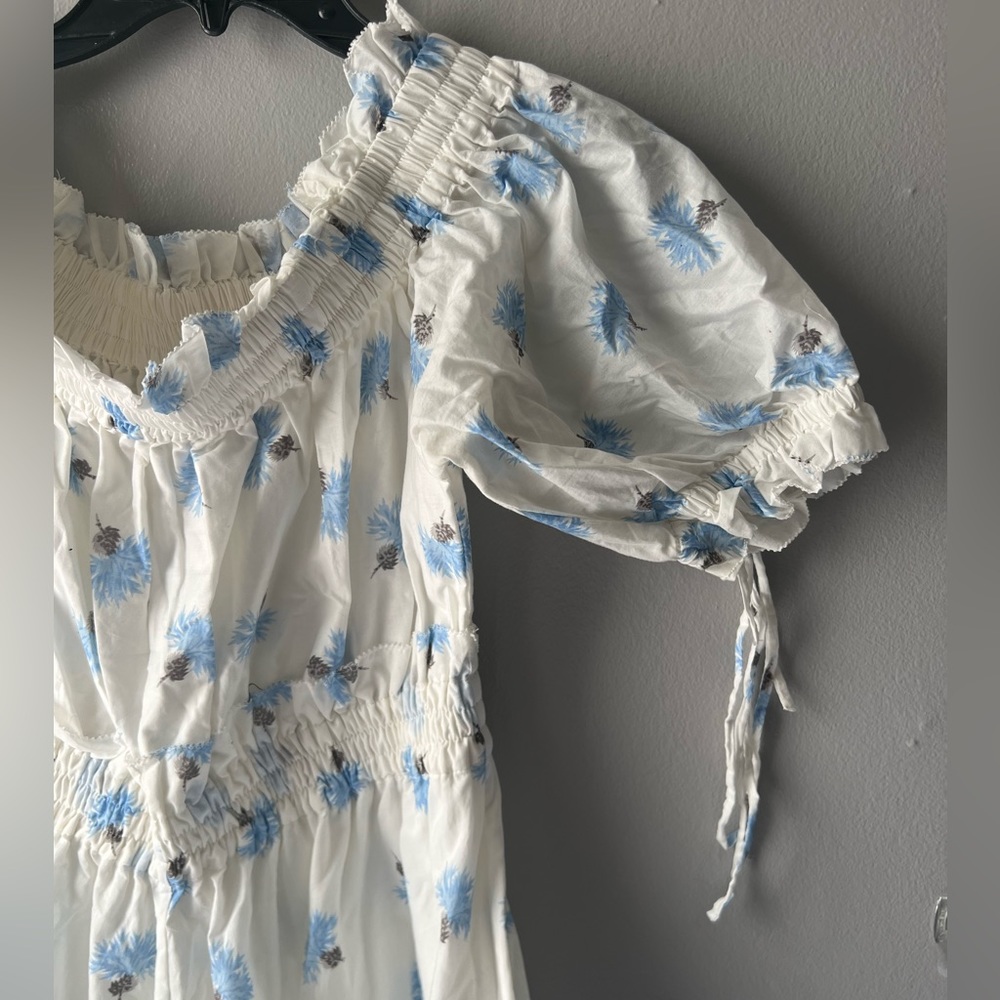 floral maxi off the shoulder dress